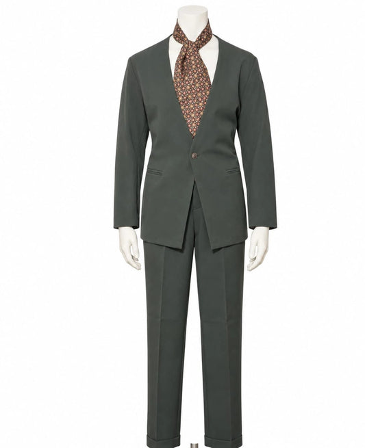Completo Tailleur ADON Verde Militare - Giacca e Pantalone Taglia M