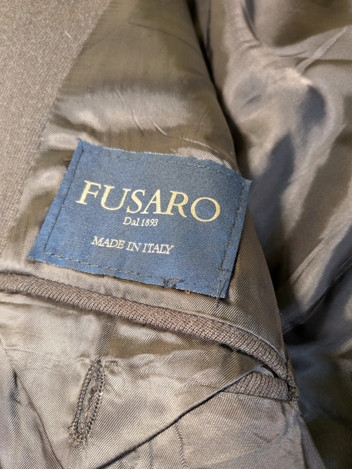 Abito uomo Fusaro marrone lana Tasmania - foto 13