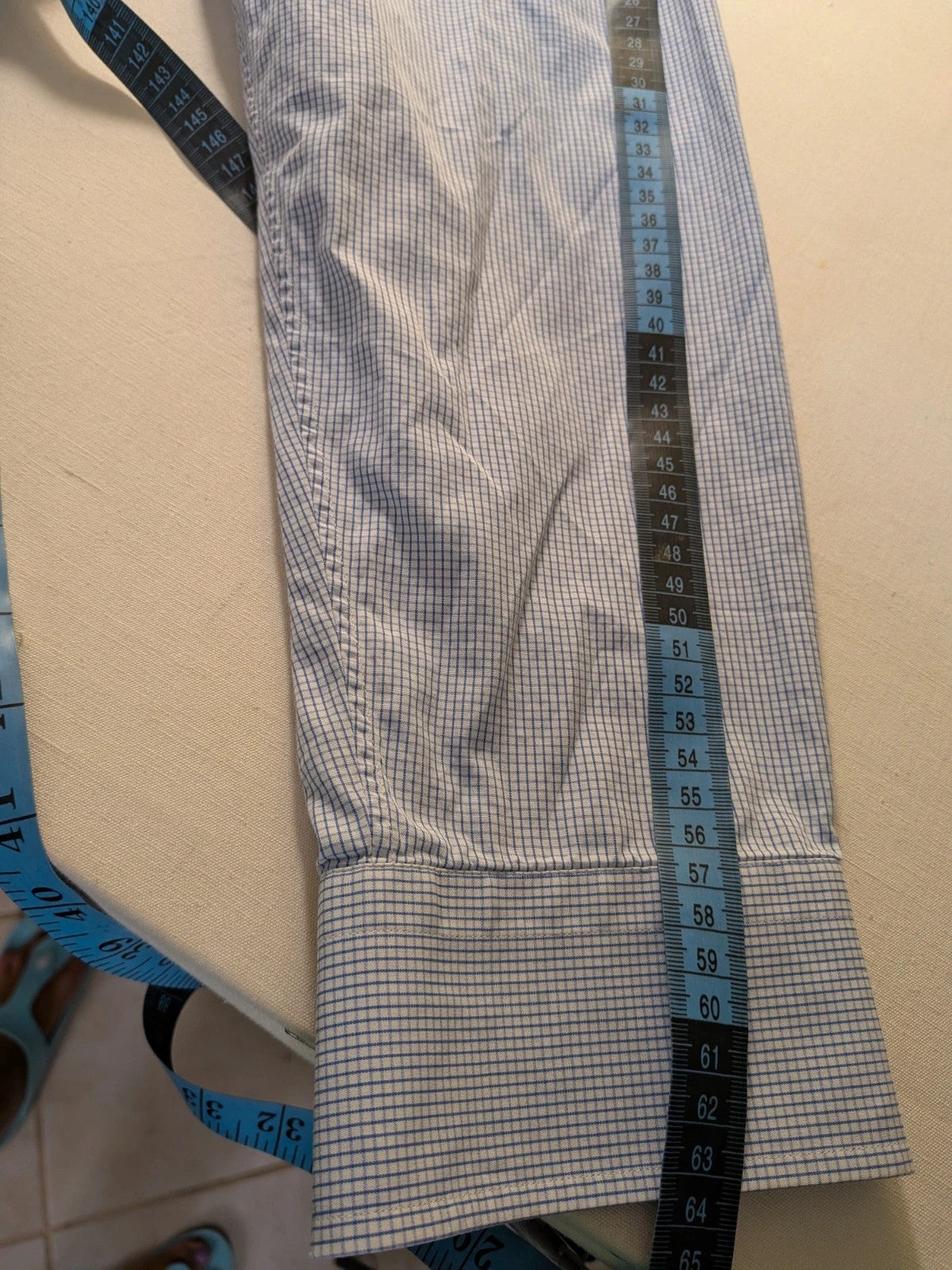 Camicia uomo Davide Cenci azzurra a quadretti tg. 44 - foto 6