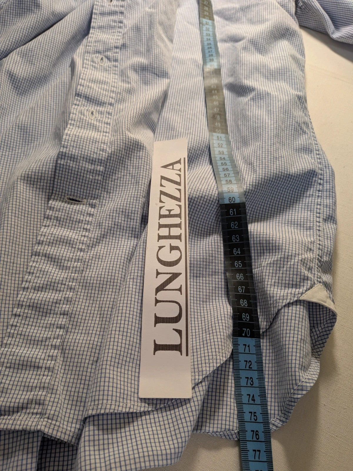 Camicia uomo Davide Cenci azzurra a quadretti tg. 44 - foto 3