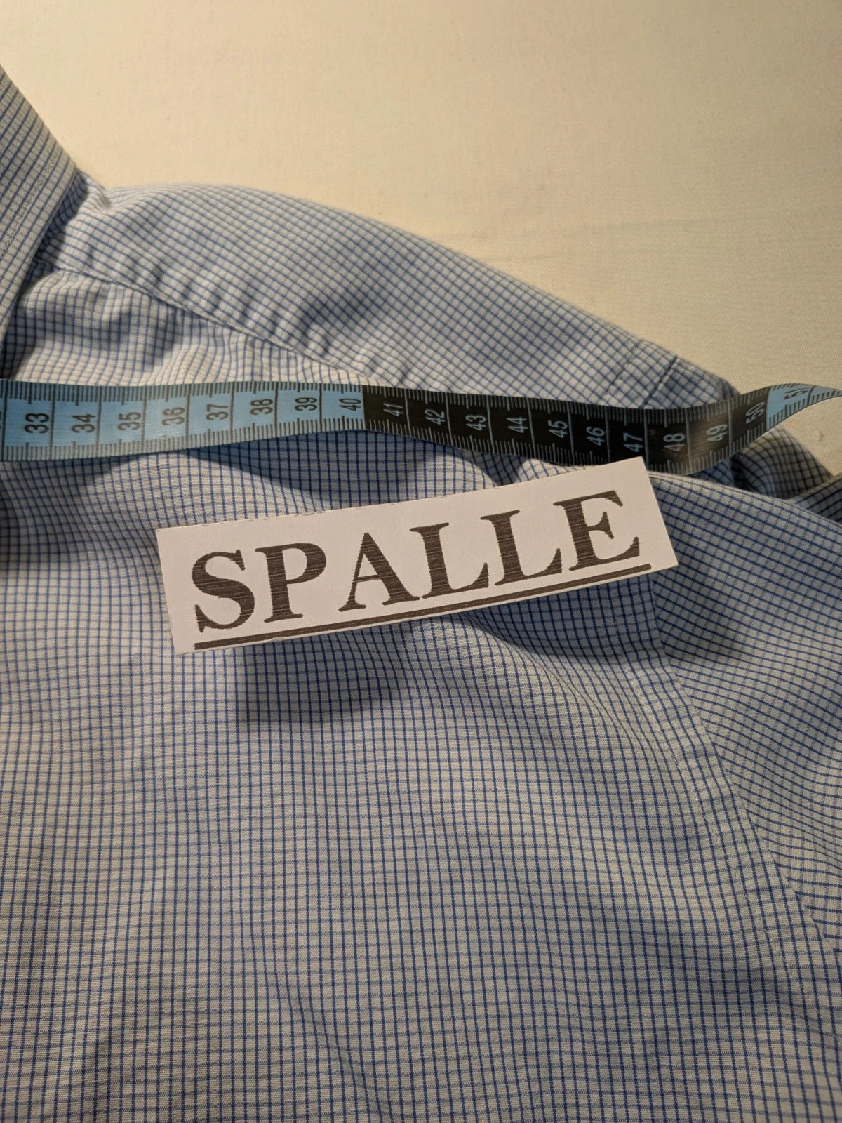 Camicia uomo Davide Cenci azzurra a quadretti tg. 44 - foto 4