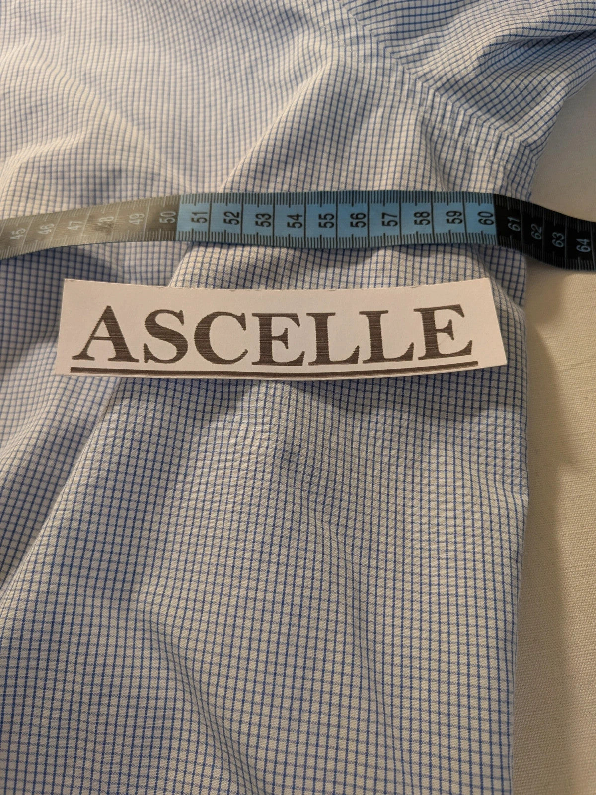 Camicia uomo Davide Cenci azzurra a quadretti tg. 44 - foto 5