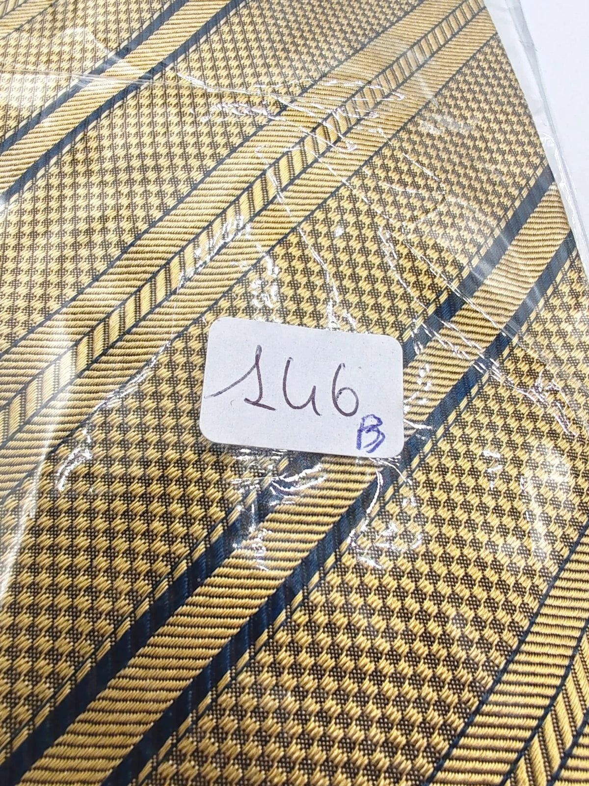 Cravatta Muglord Milano giallo oro a righe in seta - foto 10