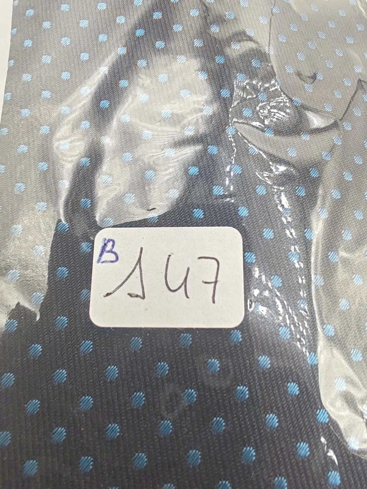 Cravatta uomo J.H. Damhon blu scuro a pois azzurri - foto 9