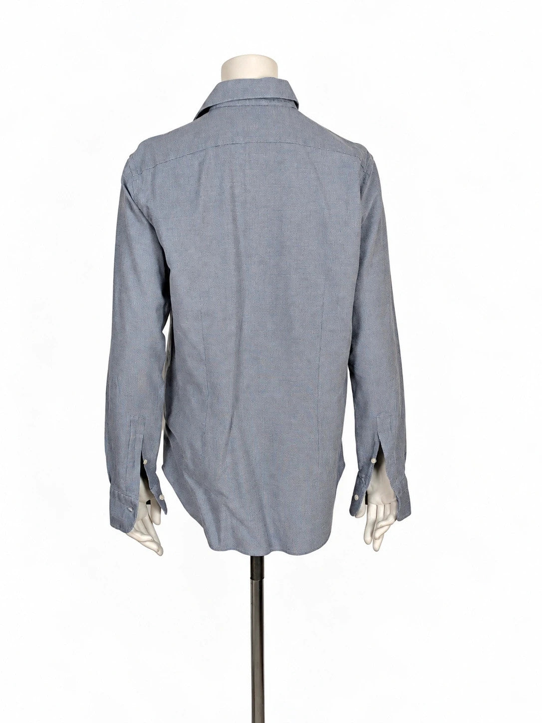 Gutteridge grey men's shirt micro-pattern 100% cotton with logo detail.