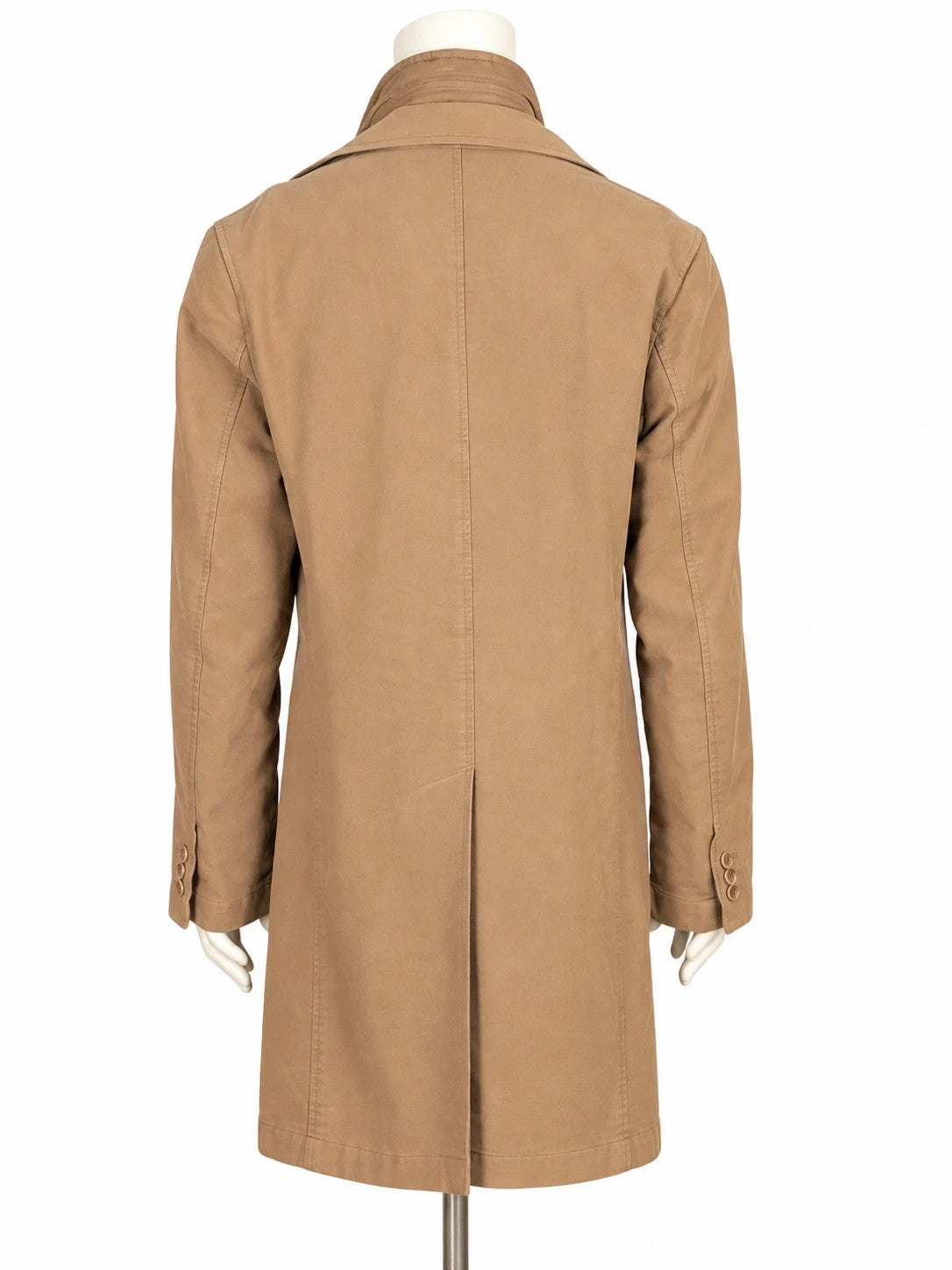 Trench uomo Edoardo Morini Firenze beige con giubbino interno imbottito e chiusura a bottoni
