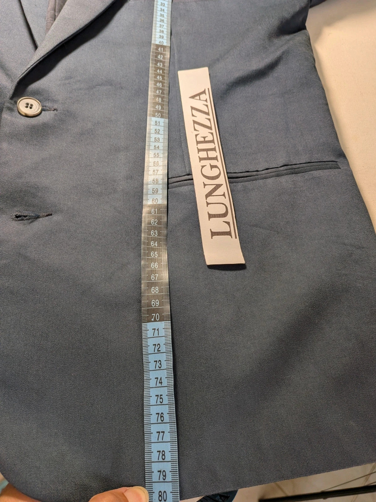 Abito uomo blu navy seta e lana - foto 9
