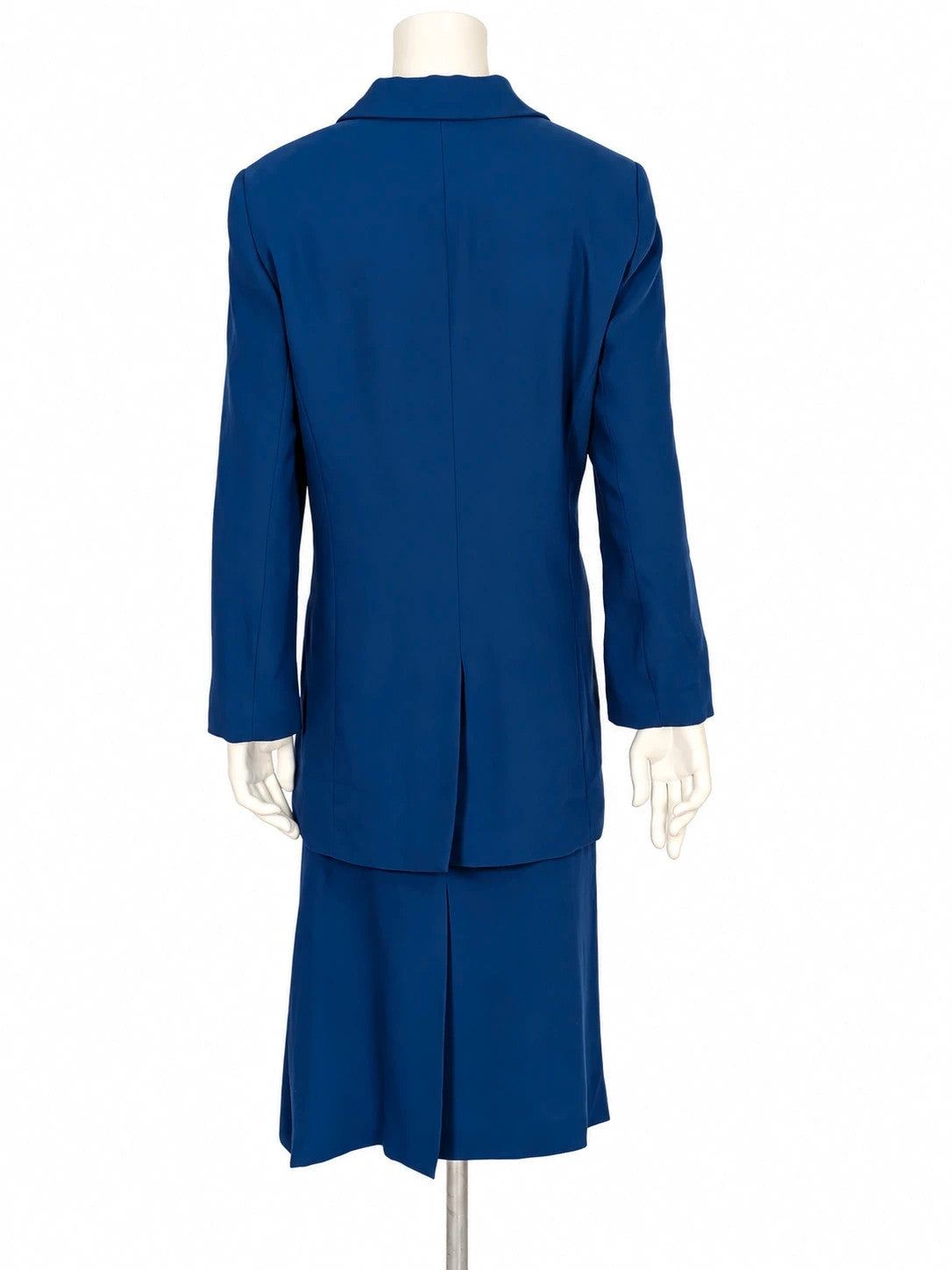 Tailleur donna vintage Anna Castellaro blu reale, giacca e gonna