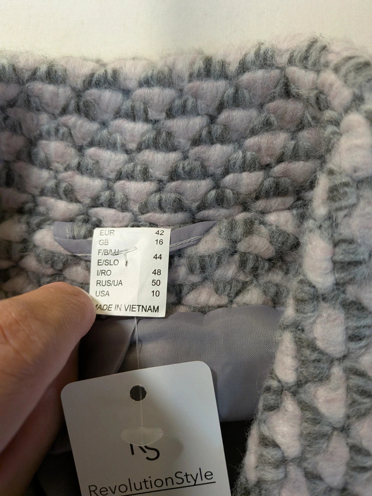Cappotto donna RevolutionStyle grigio e rosa