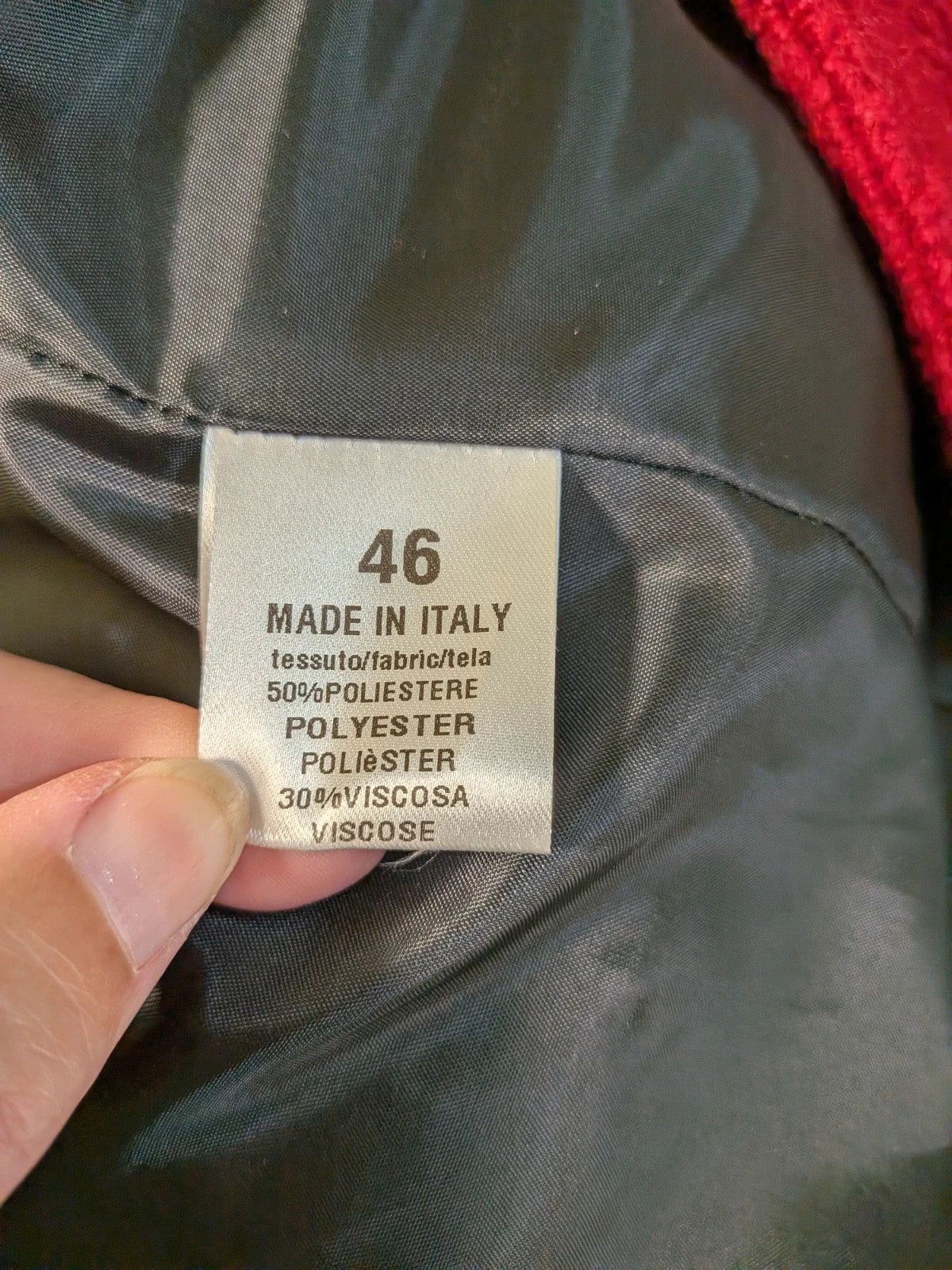 Cappotto donna Cannella bouclé rosso in misto lana