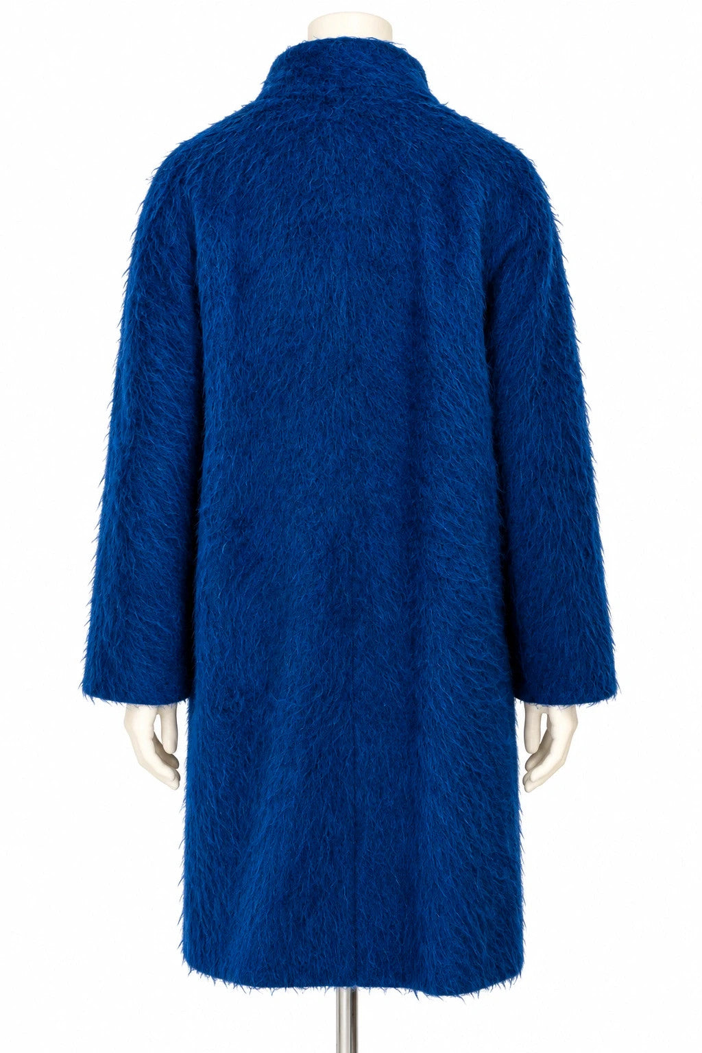 Cappotto donna Marella in lana e mohair blu elettrico