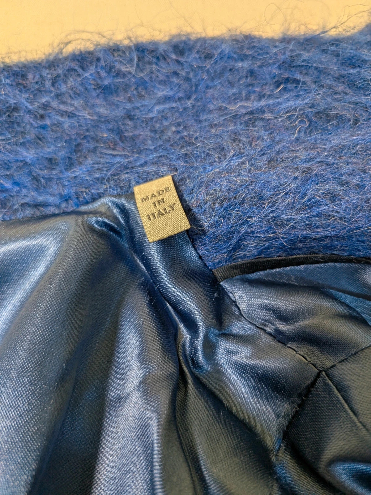 Cappotto donna Marella in lana e mohair blu elettrico