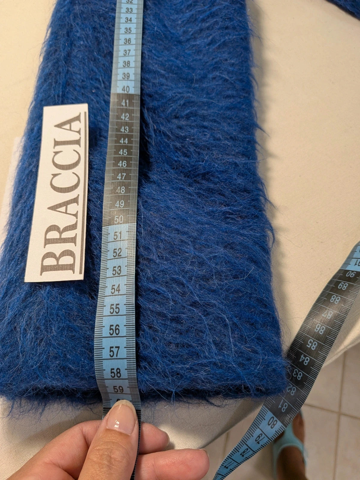Cappotto donna Marella in lana e mohair blu elettrico