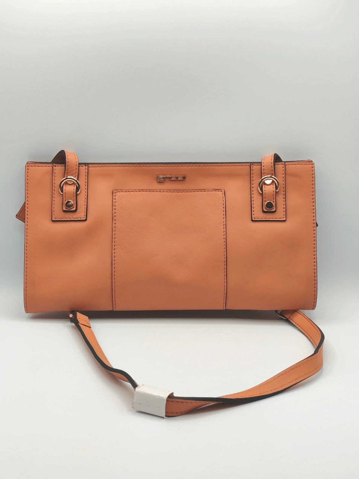 Borsa donna Innuè in vera pelle color cuoio con tracolla