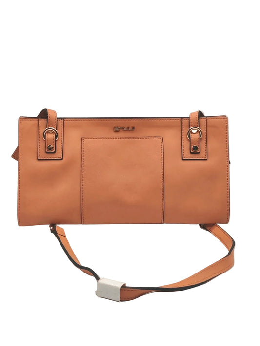 Borsa donna Innuè in vera pelle color cuoio con tracolla