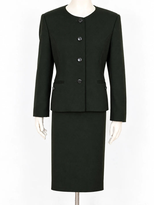 Tailleur donna Persona verde scuro in lana vergine
