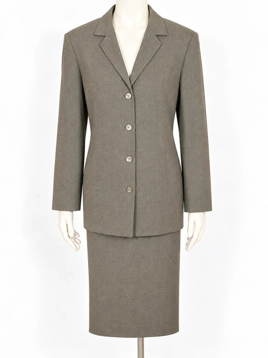 Tailleur donna Gil Bret grigio nocciola giacca e gonna
