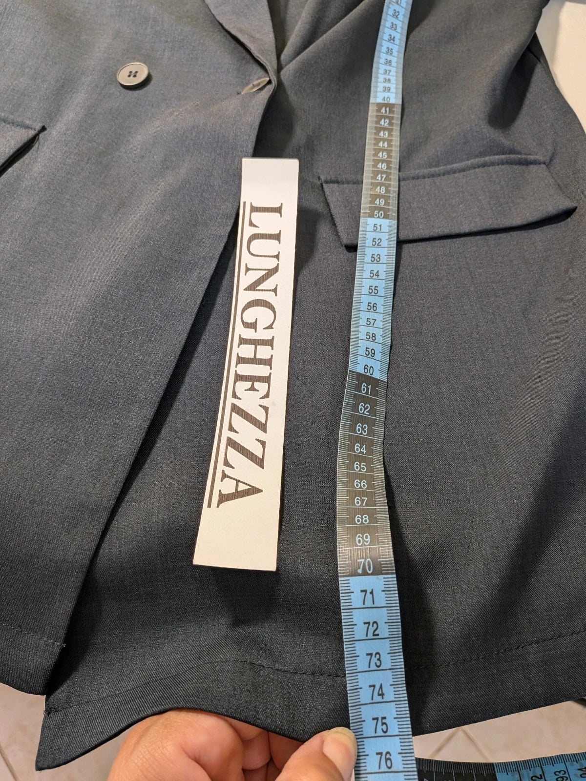 Tailleur donna Shein blu scuro, blazer doppiopetto e pantaloni