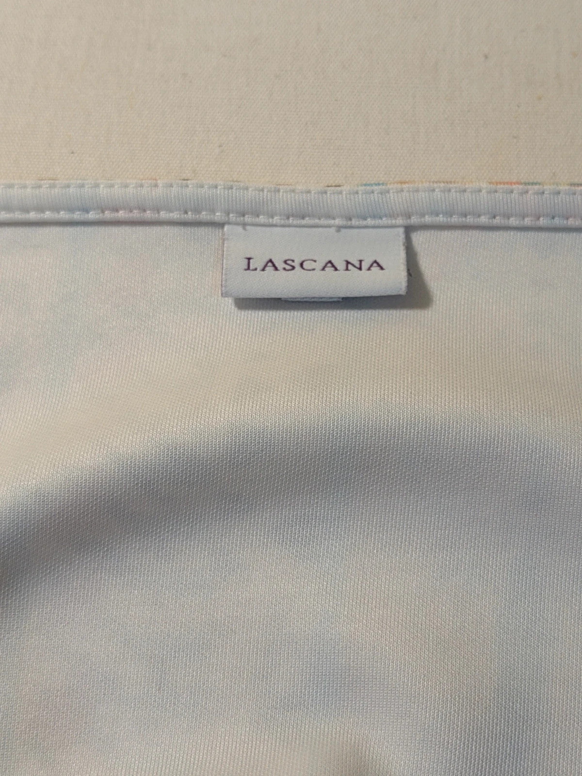 Abito donna Lascana a fantasia geometrica con gonna pieghettata