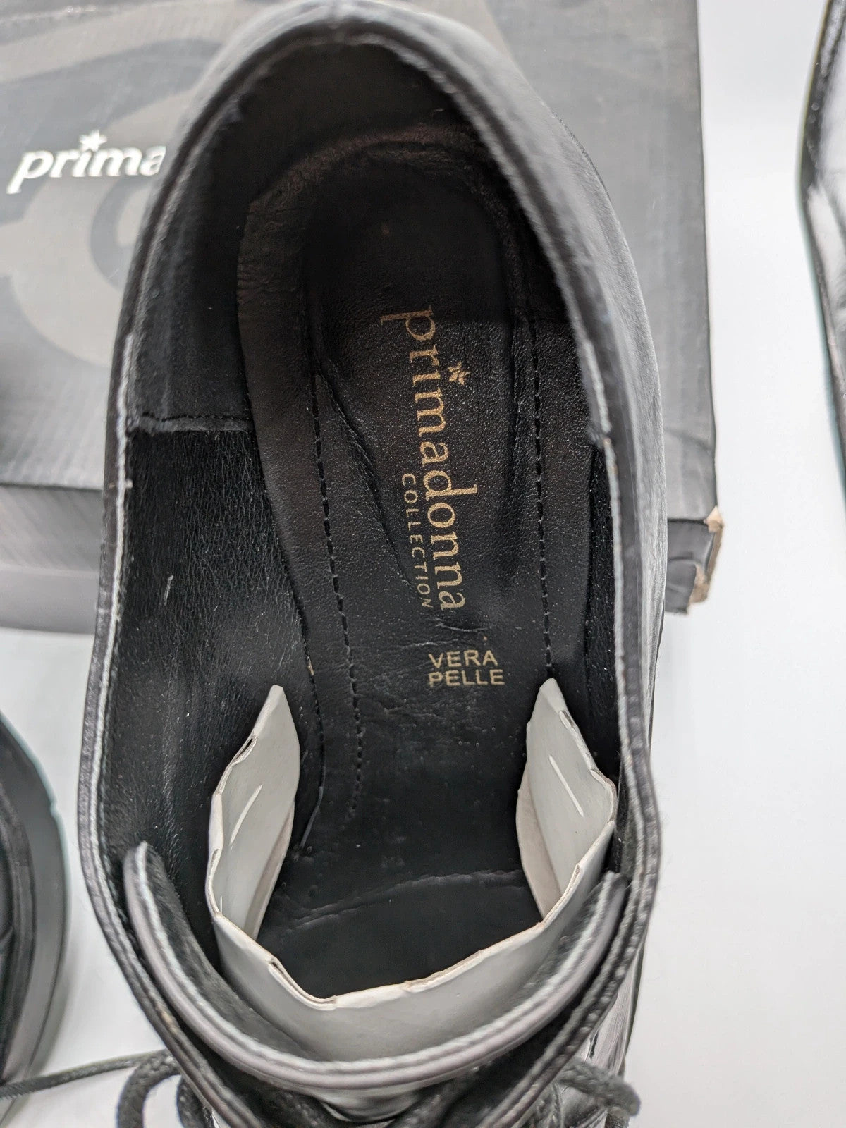 Scarpe stringate donna nere in vera pelle Primadonna Collection