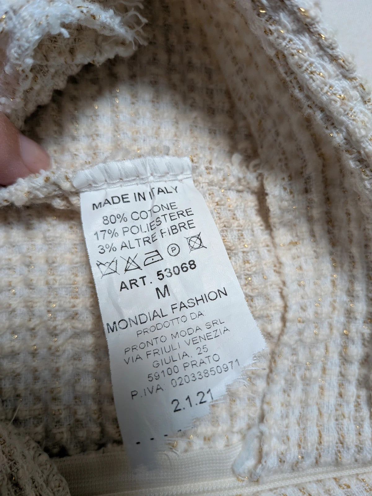 Completo donna top crop Bershka e pantalone palazzo in tweed - foto 13