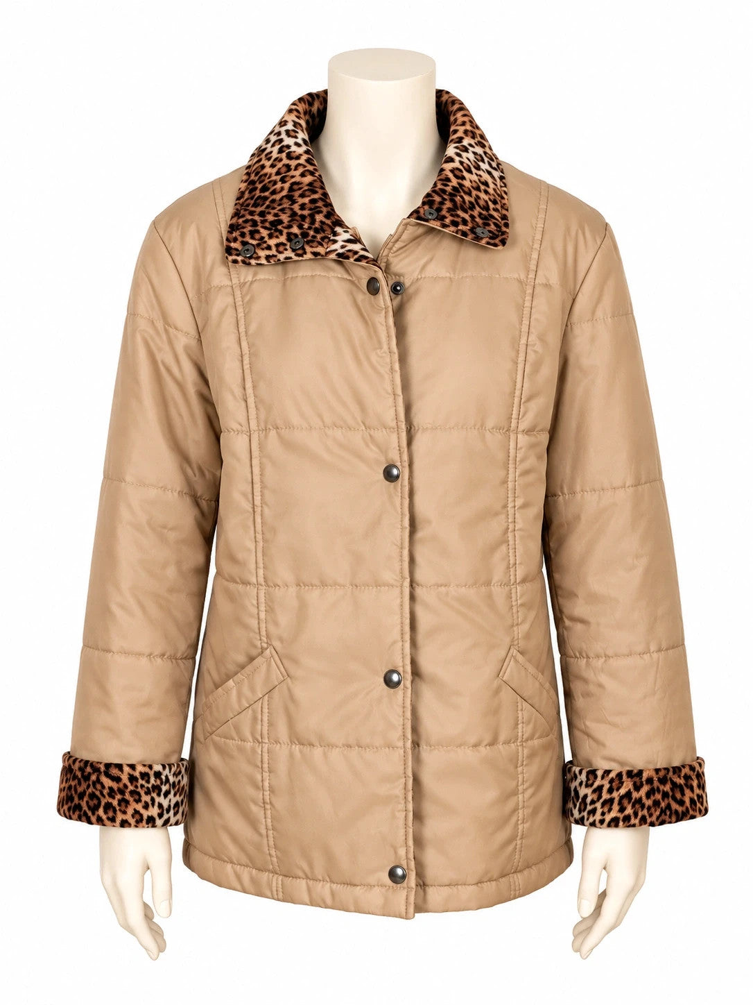 Giubbino donna Lady's Collection beige con dettagli maculati - foto 1