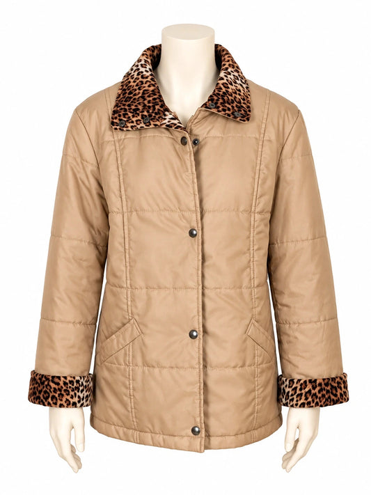 Giubbino donna Lady's Collection beige con dettagli maculati - foto 1