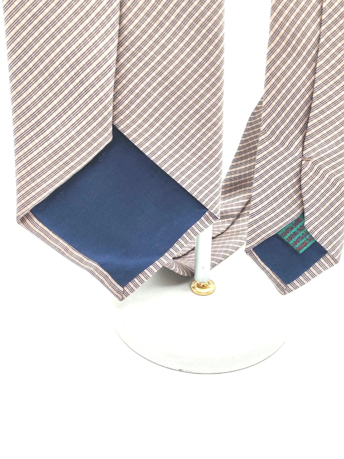 Cravatta Andrew’s Ties in seta marrone chiaro - foto 7