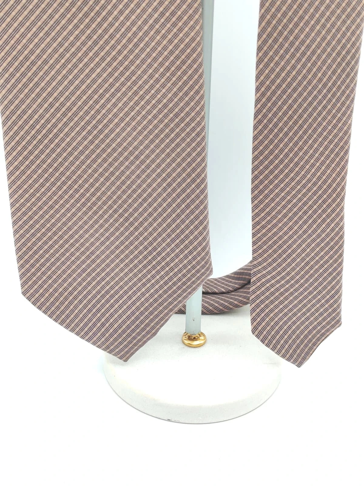 Cravatta Andrew’s Ties in seta marrone chiaro - foto 6