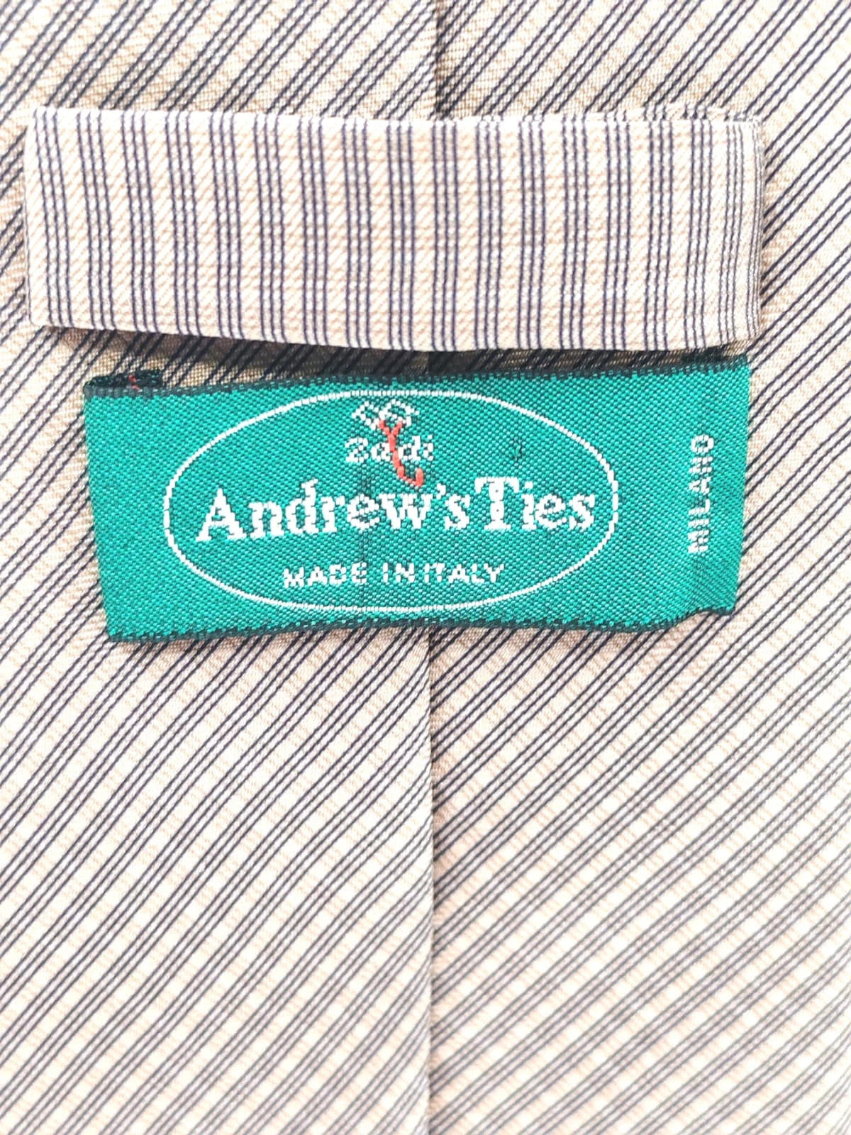 Cravatta Andrew’s Ties in seta marrone chiaro - foto 8