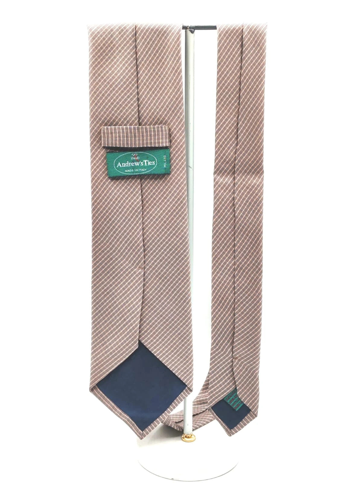 Cravatta Andrew’s Ties in seta marrone chiaro - foto 5