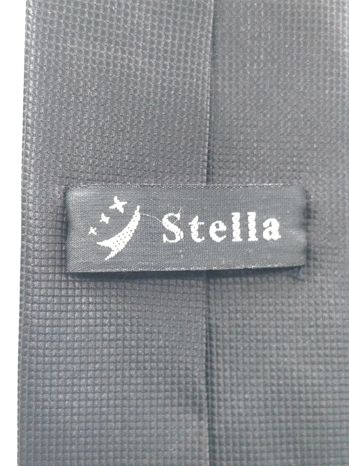 Cravatta Stella nera in poliestere con trama testurizzata – foto 9