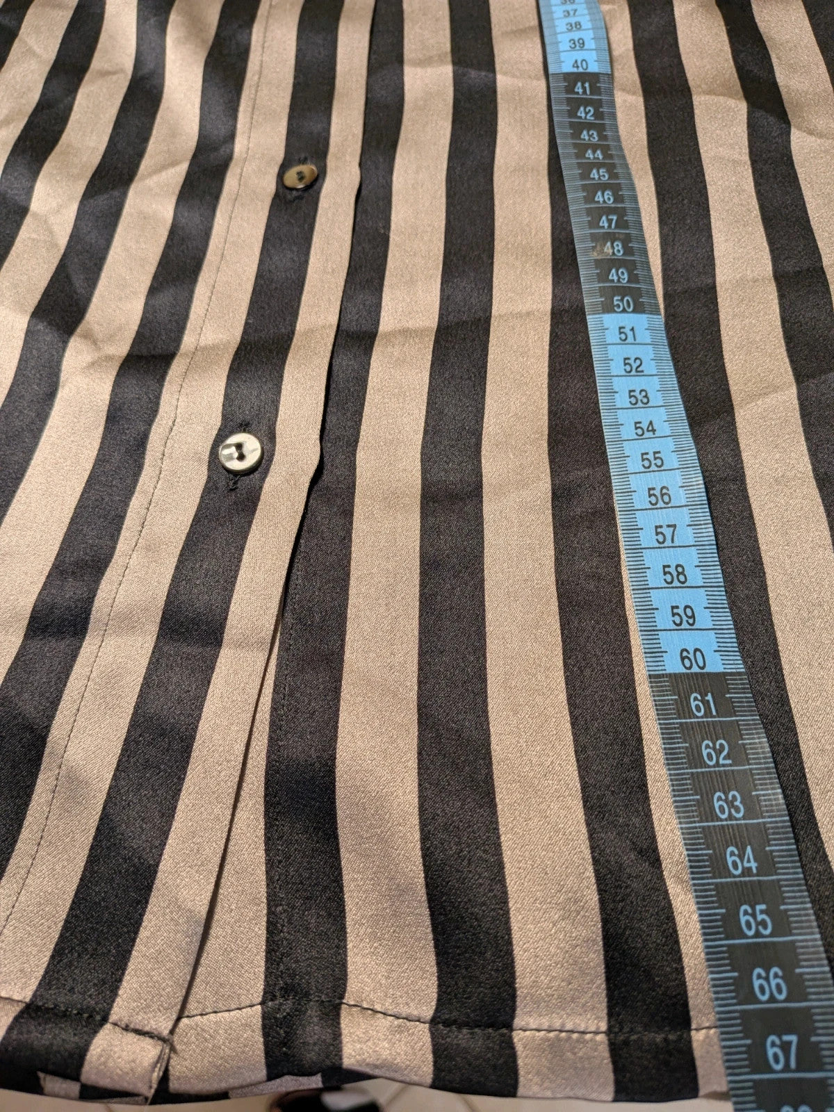 Camicia donna Le Mie Camicie in seta a righe grigio e nero - foto 5