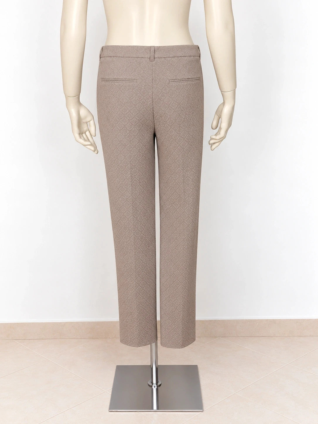 Pantaloni donna OVS beige in tessuto jacquard - foto 2