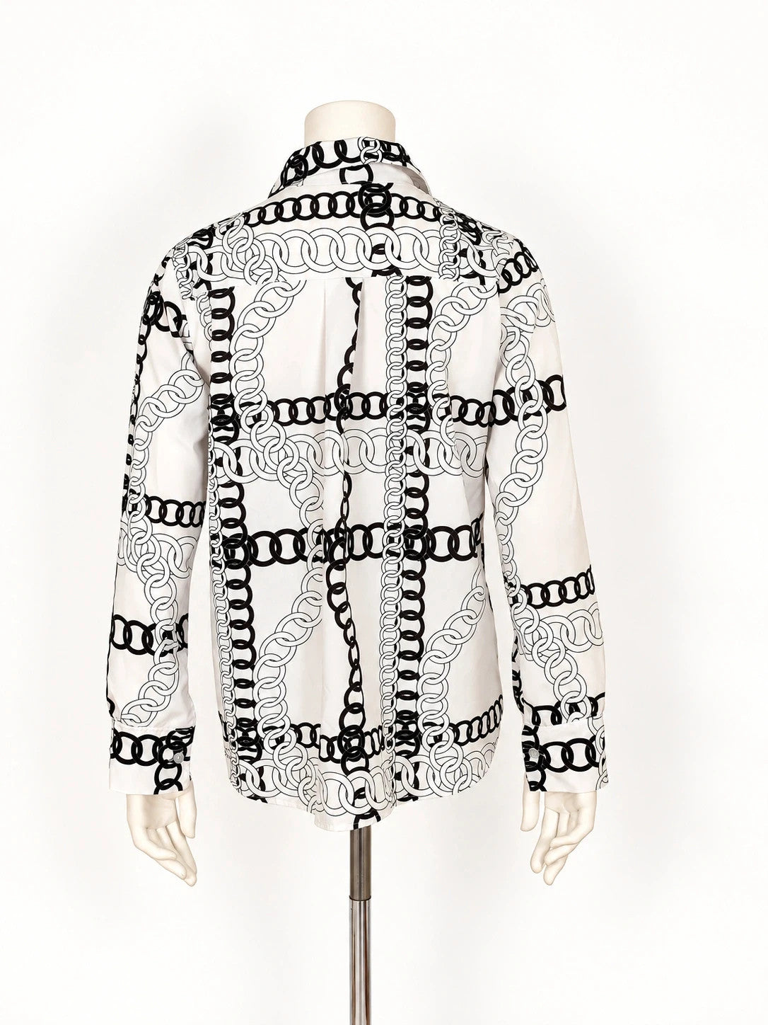 Camicia donna con stampa a catene - foto 2
