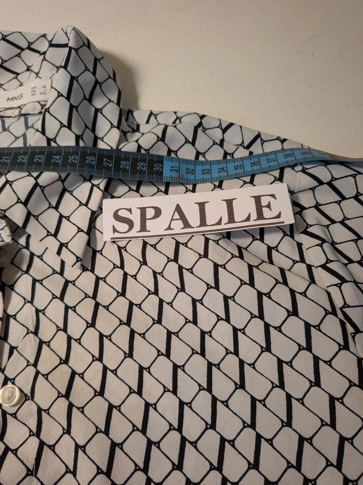 Camicia donna Mango bianco panna e nero - foto 10