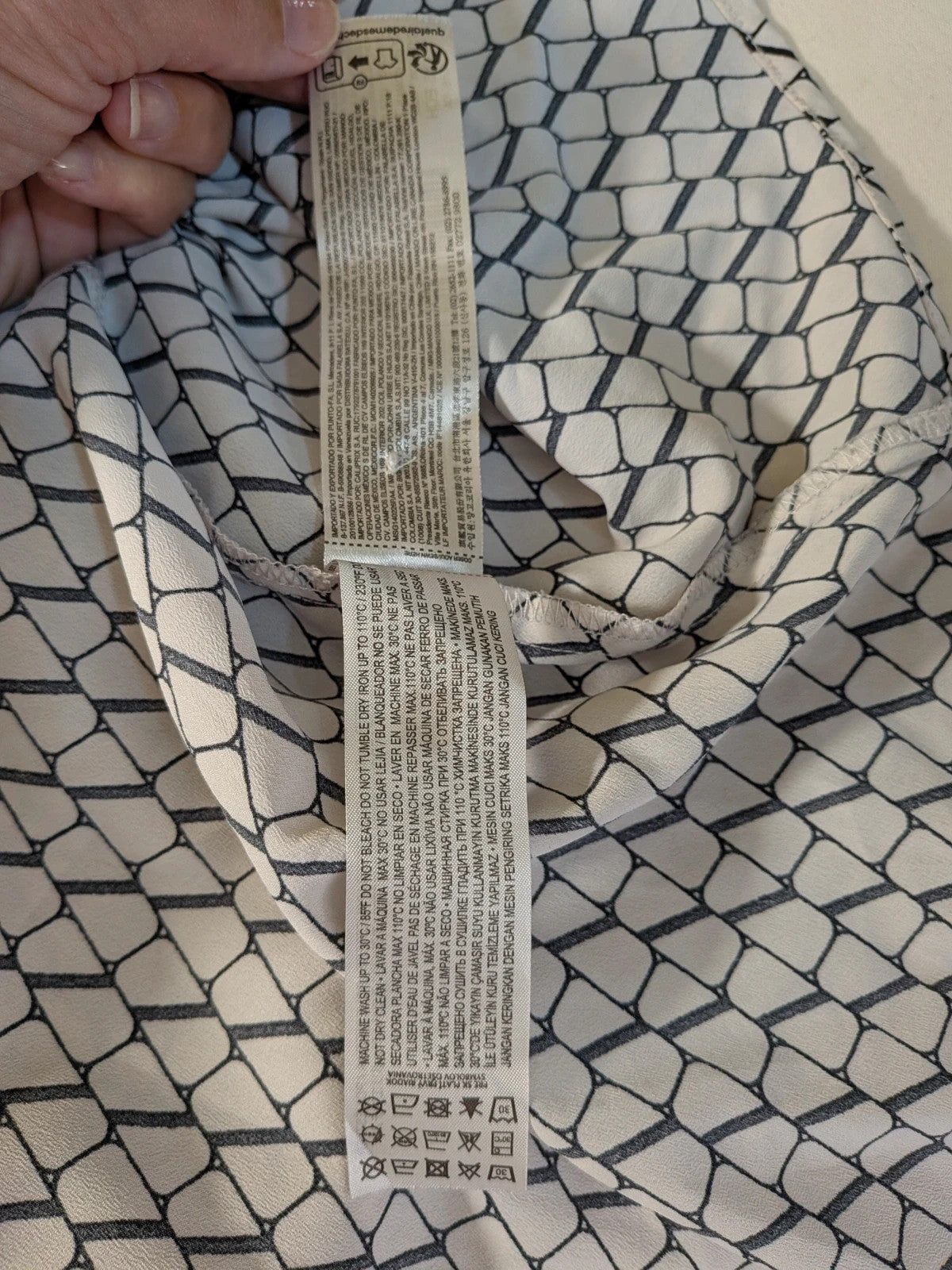 Camicia donna Mango bianco panna e nero - foto 6