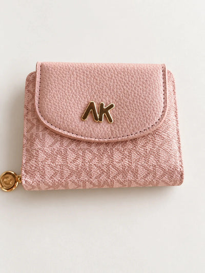 Portafoglio donna Anne Klein rosa cipria con scomparti e zip
