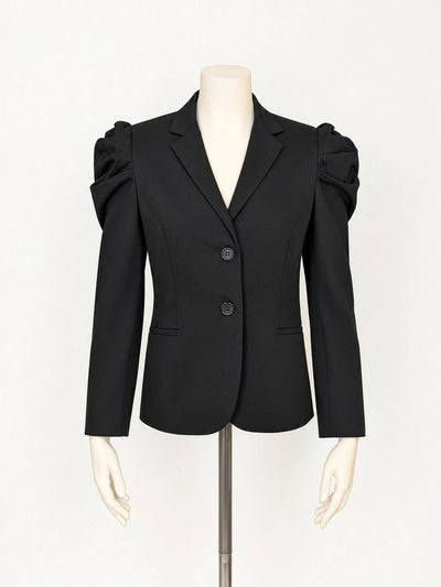 Blazer donna Extyn nero con maniche a palloncino – Made in Italy – Tg. L