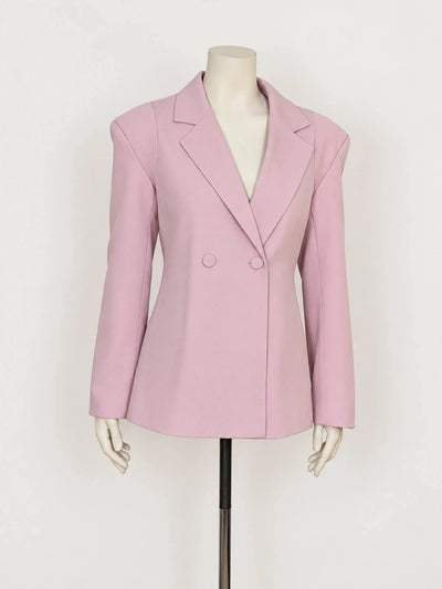 Blazer rosa cipria doppio petto Cecilia Fashion - Taglia S/M - Nuovo con cartellino