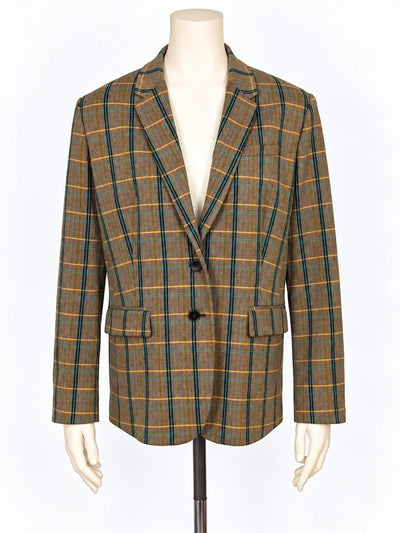 Blazer donna United Colors of Benetton a quadri beige – Tg. 50