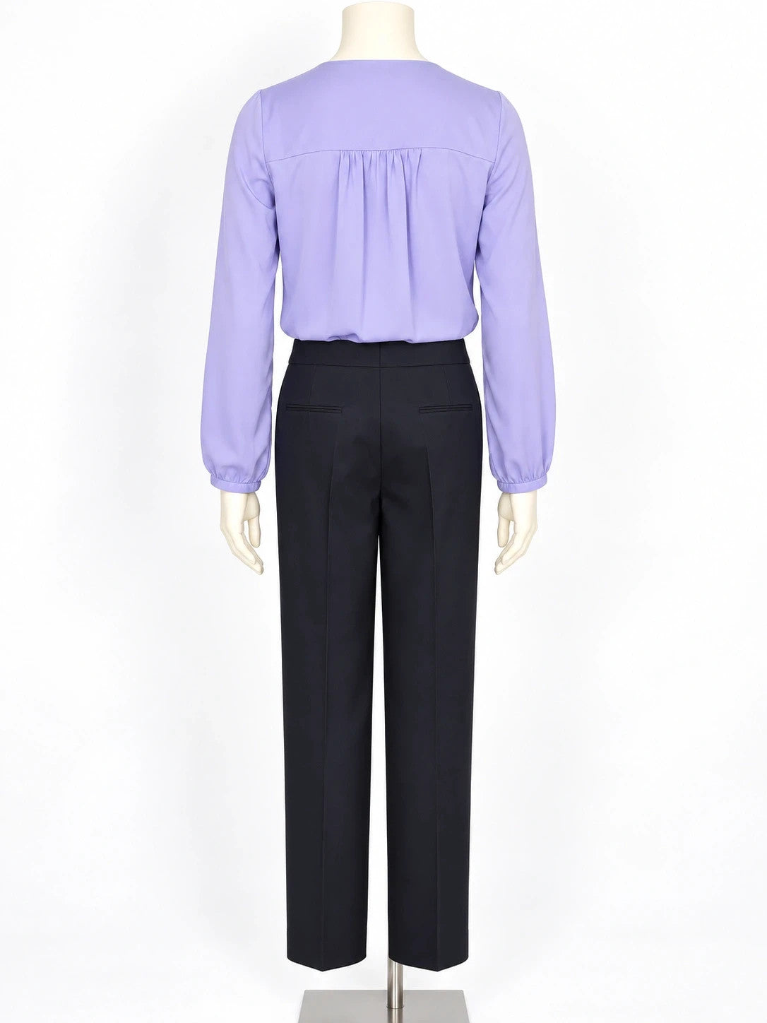 Completo donna Index blusa viola e pantalone sartoriale - foto 2