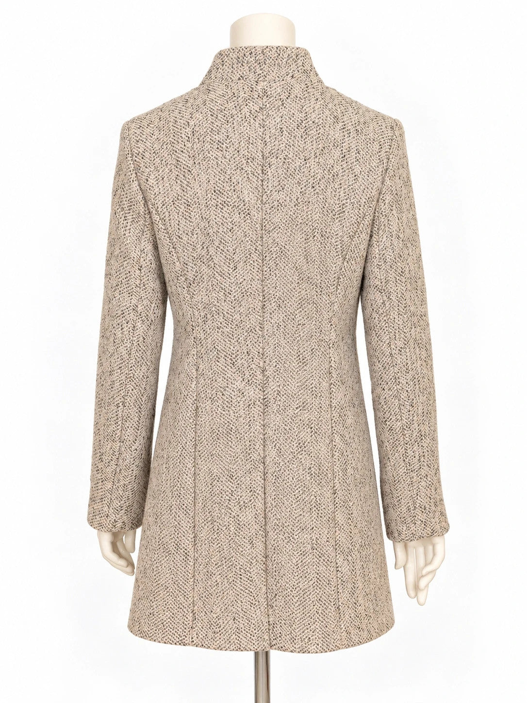 Cappotto donna Shein spolverino in tweed beige e nero - foto 2