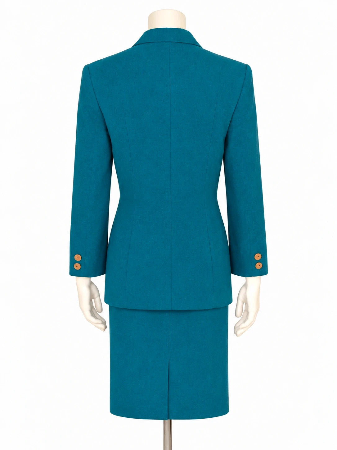 Tailleur donna Solitenui verde ottanio con giacca e gonna - foto 2