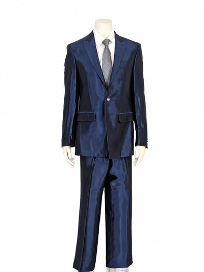 Abito uomo Pat Maseda Collection blu notte satinato - Made in Italy - Tg. 44