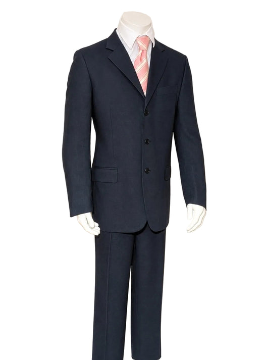 Abito uomo Incom blu navy in 100% lino, giacca e pantalone