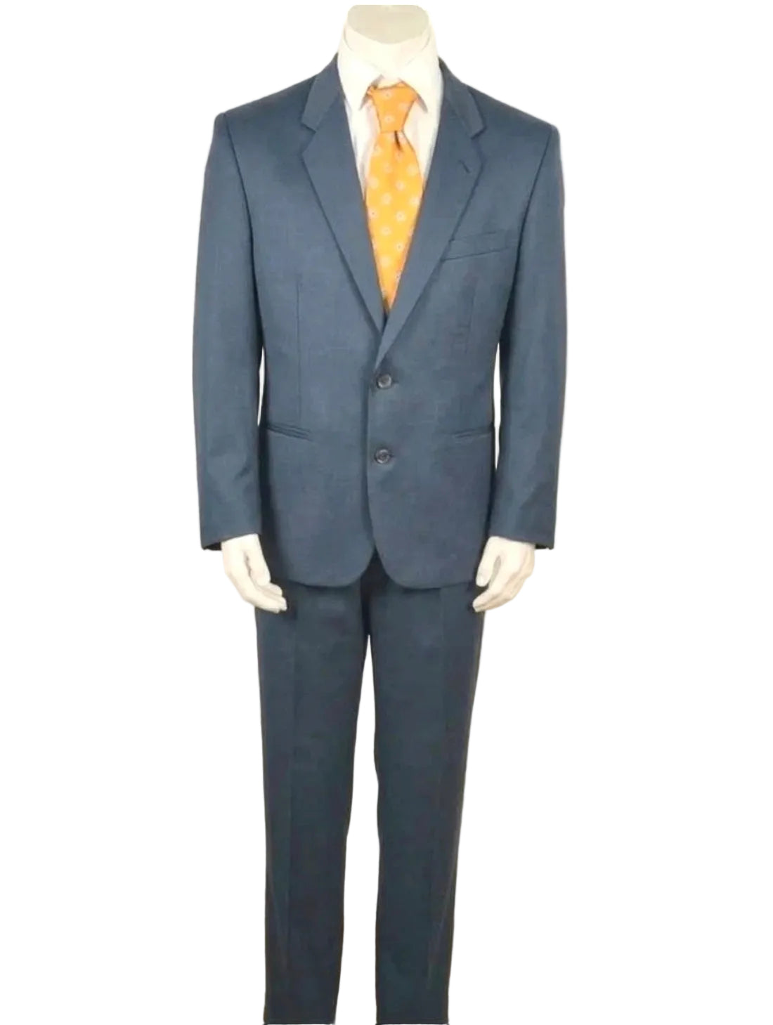 Abito completo uomo blu navy in seta e lana – Made in Italy – Tg. 48 (M)