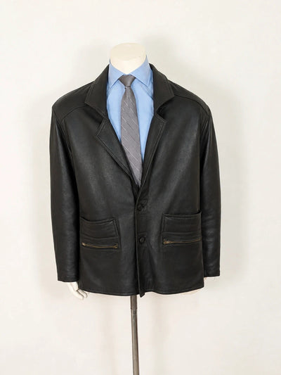 Giacca uomo in vera pelle nera Marian Pell – Tg. 50 (L)