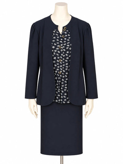 Tailleur donna Classic Fashion blu notte – Giacca e gonna a tubino – Made in Italy – Tg. 52