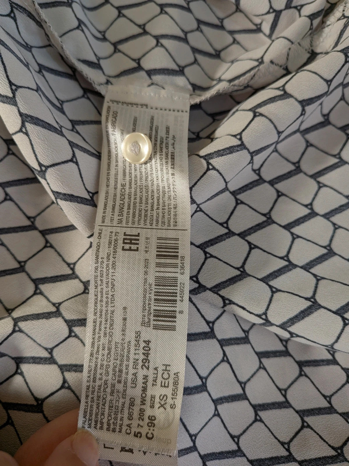 Camicia donna Mango bianco panna e nero - foto 8